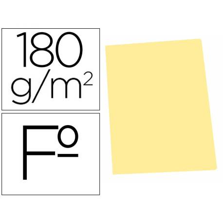 Subcarpetas de cartulina Gio folio amarillo pastel 180 g/m2