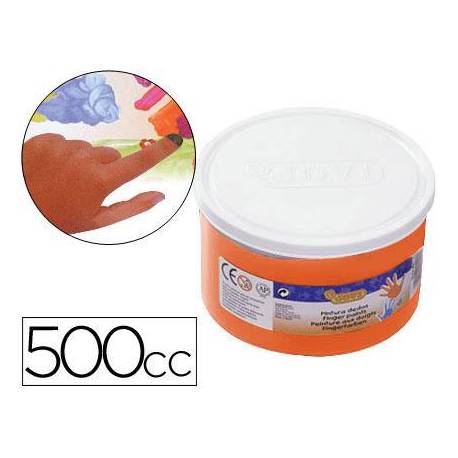 Pintura de dedos Jovi 500cc color naranja