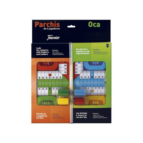 Parchis con oca tablero pequeño 42,5x33x4,45 cm