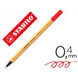 Rotulador Stabilo point 88/40 Rojo