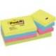 Bloc de notas adhesivas quita y pon post-it 38x51 mm neon. Pack de 12 blocs