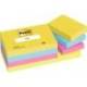 Bloc de notas adhesivas quita y pon post-it 38x51 mm neon. Pack de 12 blocs
