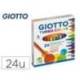 Rotulador Giotto Turbo punta media lavable caja 24 rotuladores