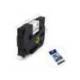 Cinta Brother TZE-121 9mm (ancho) x 8m (largo) laminada transparente/negro