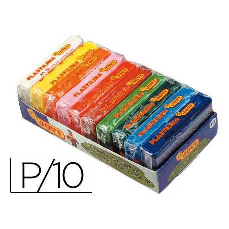 Plastilina Jovi colores surtidos pequeña paquete 10 colores 50 gr