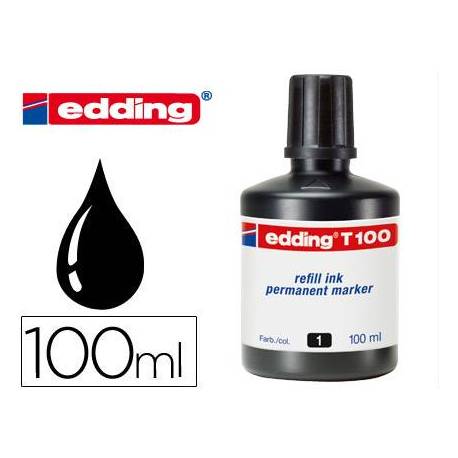 Tinta permanente rotulador Edding T-100 color negro