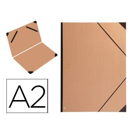 Carpeta planos marca Clairefontaine Din A2 con gomas marrón