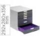Fichero cajones Durable plastico aplilables 7 cajones color gris