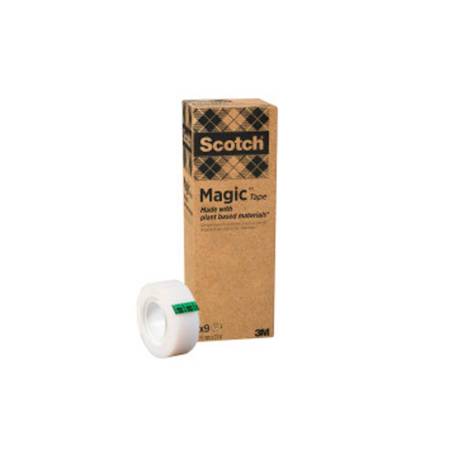 Cinta adhesiva marca Scoth-Magic invisible pack de 9 rollos