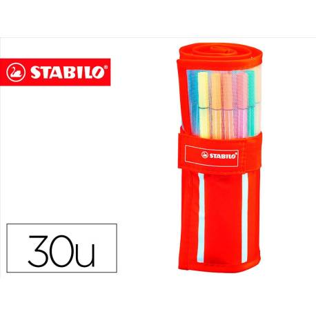 Estuche rotulador Stabilo pen 68 Neon 24 + 6 neón