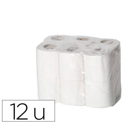 PAPEL HIGIENICO LUCART ECOLOGICO 17 G 2 CAPAS 20 M MANDRIL 45 MM PAQUETE DE 12 ROLLOS