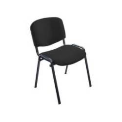 SILLA ROCADA CONFIDENTE ESTRUCTURA METALICA TAPIZADA EN TELA IGNIFUGA NEGRA 57X81X48 CM