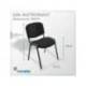 SILLA ROCADA CONFIDENTE ESTRUCTURA METALICA TAPIZADA EN TELA IGNIFUGA NEGRA 57X81X48 CM