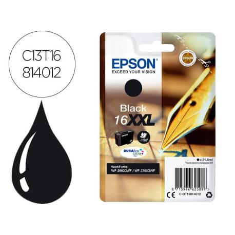 TONER INK-JET EPSON 16XXL COLOR NEGRO C13T16814012