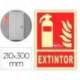 PICTOGRAMA ARCHIVO 2000 EXTINTOR PVC COLOR ROJO LUMINISCENTE 210X300 MM