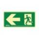 PICTOGRAMA ARCHIVO 2000 SALIDA DE EMERGENCIA IZQUIERDA PVC COLOR VERDE LUMINISCENTE 224X300 MM