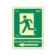 PICTOGRAMA ARCHIVO 2000 SALIDA DE EMERGENCIA IZQUIERDA PVC COLOR VERDE LUMINISCENTE 224X300 MM