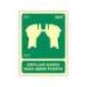 PICTOGRAMA ARCHIVO 2000 EMPUJAR BARRA PARA ABRIR PUERTA PVC COLOR VERDE LUMINISCENTE 224X300 MM
