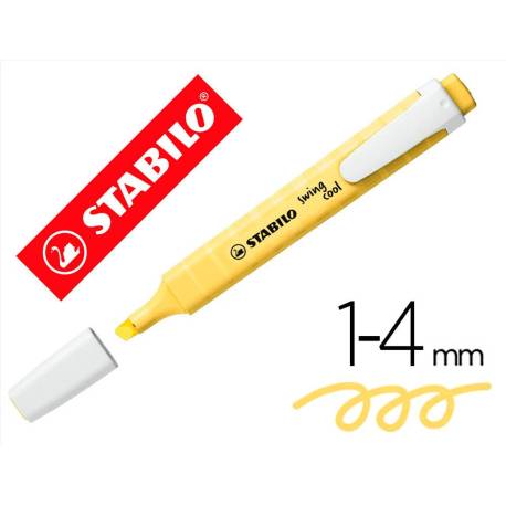 ROTULADOR STABILO FLUORESCENTE SWING COOL PASTEL AMARILLO CREMOSO