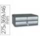 FICHERO CAJONES DE SOBREMESA CEP MOOV UP RECICLADO 80% CON CERRADURA RECICLADO 80% 3 CAJONES COLOR GRIS