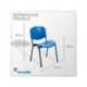 SILLA ROCADA CONFIDENTE ESTRUCTURA METALICA RESPALDO Y ASIENTO EN POLIMERO COLOR AZUL