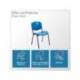 SILLA ROCADA CONFIDENTE ESTRUCTURA METALICA RESPALDO Y ASIENTO EN POLIMERO COLOR AZUL