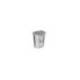 PAPELERA CONTENEDOR PLASTICFORTE PLASTICO CON TAPADERA Y PEDAL 18 LITROS COLOR PLATA 330X280X405 MM