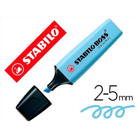 ROTULADOR STABILO BOSS FLUORESCENTE 70 PASTEL AZUL NUBLADO