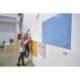 PIZARRA BLANCA ROCADA LACADA MAGNETICA MODULAR SIN MARCO COLOR AZUL 75X115 CM