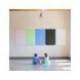 PIZARRA BLANCA ROCADA LACADA MAGNETICA MODULAR SIN MARCO COLOR AZUL 75X115 CM
