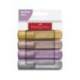 ROTULADOR FABER FLUORESCENTE TEXLINER 46 COLOR METALICO ESTUCHE 4 UNIDADES COLORES SURTIDOS