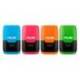 SACAPUNTAS MILAN COMPACT TOUCH DUO PLASTICO 2 USOS CON GOMA + 2 RECAMBIOS DE GOMA