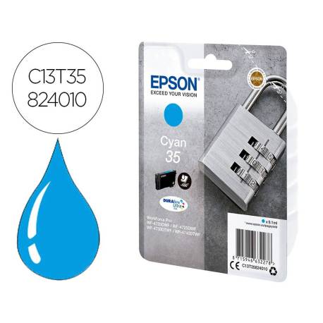 CARTUCHO INK-JET EPSON 35 COLOR CIAN C13T35824010