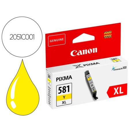 CARTUCHO CANON PIXMA CLI-581XL COLOR AMARILLO 2051C001