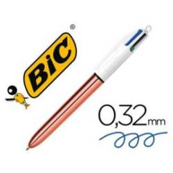 BOLIGRAFO BIC 0,4 MM CUATRO COLORES