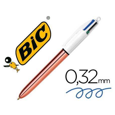 BOLIGRAFO BIC 0,4 MM CUATRO COLORES