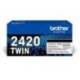 TONER BROTHER TN2420TWIN PARA DCP-L2510/ 2530 / 2550 / HL-L2375 NEGRO 3000 PAGINAS PACK 2 UNIDADES