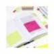BLOC DE NOTAS ADHESIVAS QUITA Y PON MILAN 76X76 MM REMOVIBLE PLASTICO TRANSLUCIDO AMARILLO FLUOR 50