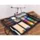 SET DE PINTURAS DALER ROWNEY 163 PIEZAS CON CABALLETE DE ALUMINIO PLEGABLE 500X70X727 MM