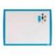 PIZARRA BLANCA NOBO MAGNETICA MARCO AZUL 430X585 MM