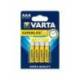 PILA VARTA SALINA SUPERLIFE AAA TIPO R-03 BLISTER DE 4 UNIDADES