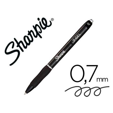 BOLIGRAFO SHARPIE RETRACTIL TINTA GEL PUNTA 0,7 MM COLOR NEGRO