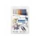 ROTULADOR TOMBOW DUAL BRUSH DOBLE PUNTA PINCEL MANGA SHONEN ESTUCHE DE 10 UNIDADES COLORES SURTIDOS