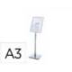 EXPOSITOR ROCADA DE SUELO MAGNETICO ROTATIVO 90 HORIZONTAL/VERTICAL ALTURA AJUSTABLE DIN A3