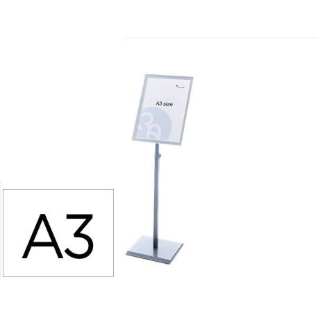 EXPOSITOR ROCADA DE SUELO MAGNETICO ROTATIVO 90 HORIZONTAL/VERTICAL ALTURA AJUSTABLE DIN A3
