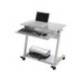 MESA ORDENADOR ROCADA RD-9100 SISTEMA BLOQUEO CON RUEDAS ESTRUCTURA METALICA CON BANDEJA TECLADO EXTRAIBLE