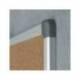 PIZARRA CORCHO ROCADA MARCO ALUMINIO CON CANTONERAS 90X120 CM