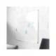 PIZARRA BLANCA ROCADA LACADA MAGNETICA MARCO ALUMINIO CON CANTONERAS 90X120 CM