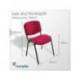 SILLA ROCADA CONFIDENTE ESTRUCTURA METALICA ASIENTO TELA IGNIFUGA BURDEOS 570X410X810 MM