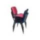 SILLA ROCADA CONFIDENTE ESTRUCTURA METALICA ASIENTO TELA IGNIFUGA GRIS 570X410X810 MM